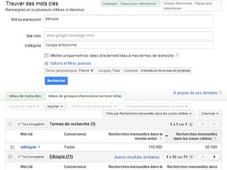 Générateur de mots clés AdWords Générateur de mots clés AdWords