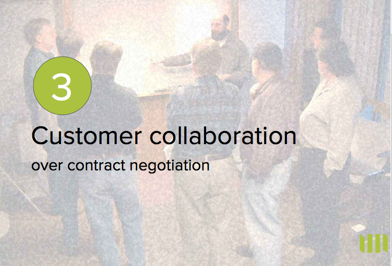 La collaboration avec les clients plus que la négociation contractuelle. La collaboration avec les clients plus que la négociation contractuelle.