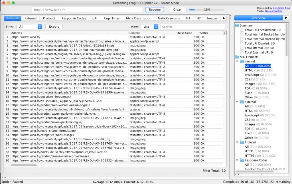 Scrapping avec Screamingfrog Scrapping avec Screamingfrog