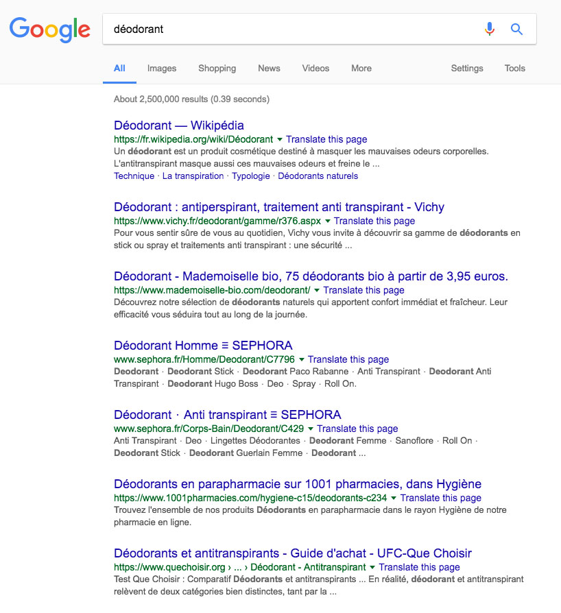 redaction-web_google-deodorant Google : résultats pour