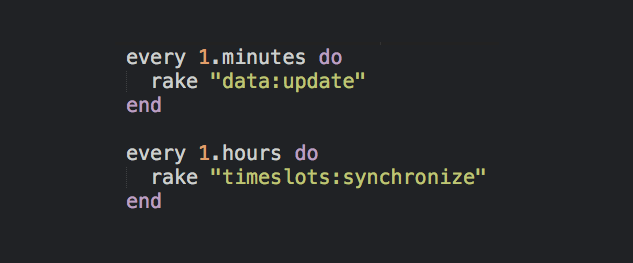 tache cron ruby whenever schedule.rb