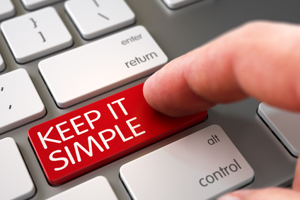 Keep It Simple on Keyboard Key Concept.