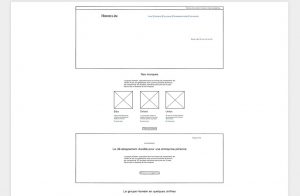 Wireframe du site Hamelin Brands