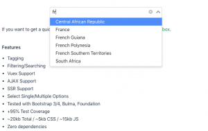 Sélecteur en Vue.JS