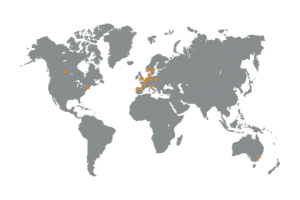 Carte du monde des pays du groupe Hamelin