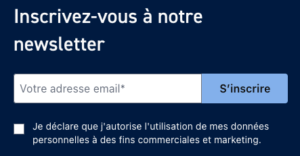 Formulaire newsletter Bagster