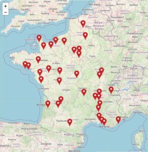 Map Stores de France