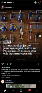 instagram-feed Exemple d'un scroll infini sur l'application Instagram