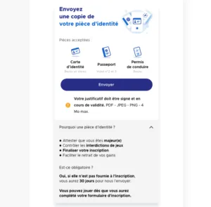 identite-fdj Ajout de la carte d'identité dans l'application FDJ