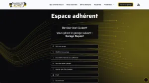 Espace connecté d'un adhérent