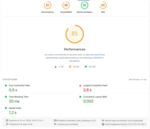 Performances desktop sans conversion webp