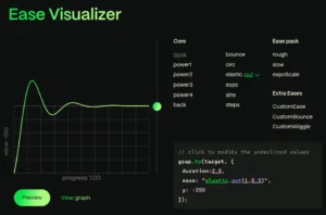 Générateur de transition sur le site GSAP