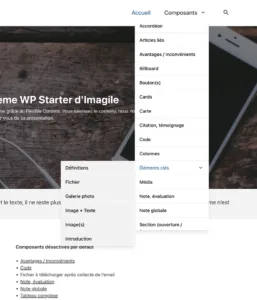 Menu WP-Starter Desktop