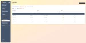 Page des astreintes de l'application Celfy